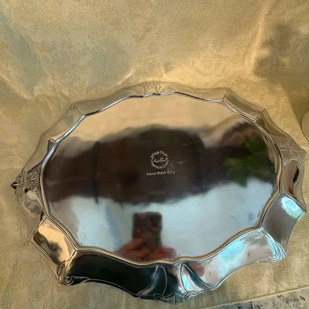 Arthur Court Large Fleur De Lis Serving Platter - Picture 5 of 6